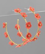 Load image into Gallery viewer, Flower Hoops Studs
