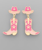 Western Hat & Boots Earrings