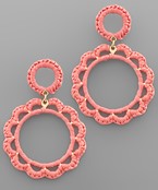 Load image into Gallery viewer, Eliza Raffia Flower Earrings
