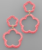 Load image into Gallery viewer, Raffia Double Circle Earrings
