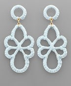 Load image into Gallery viewer, Raffia Oval Flower Earrings
