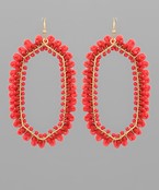 Load image into Gallery viewer, Beads Glass Hexagon Earrings
