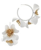 Load image into Gallery viewer, Color Coated Flower Hoops
