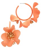 Load image into Gallery viewer, Color Coated Flower Hoops
