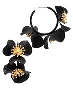 Load image into Gallery viewer, Color Coated Flower Hoops
