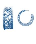 Raffia Wrapped Hoop Earrings