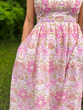 Load image into Gallery viewer, Under The Sun Pink Eyelet Midi Dress
