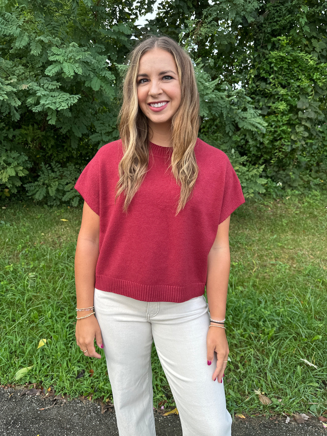 Dropped Shoulder Sweater Top