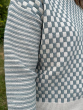 Load image into Gallery viewer, Checkered Sweater with Side Slits
