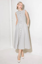 Load image into Gallery viewer, Striped Woven Midi Dress
