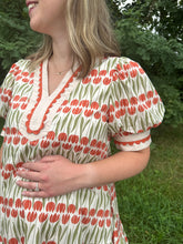 Load image into Gallery viewer, Tulip Floral Ruffle Hem Dress
