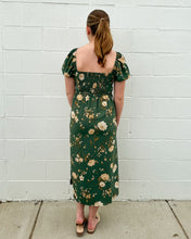 Load image into Gallery viewer, Hunter Green Floral Maxi Dress
