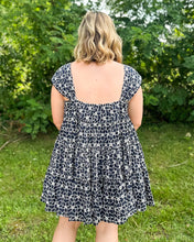 Load image into Gallery viewer, Mini Navy Minos Eyelet Dress
