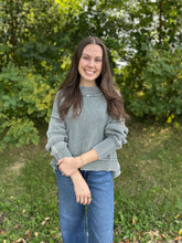 Load image into Gallery viewer, Washed Oversized Cropped Sweater
