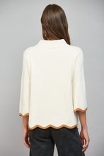 Load image into Gallery viewer, Scallop Edge Detailed Mock Neck Sweater
