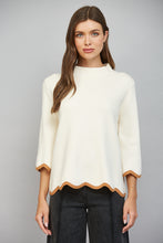 Load image into Gallery viewer, Scallop Edge Detailed Mock Neck Sweater
