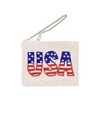 USA Beaded Coin Pouch