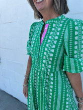 Load image into Gallery viewer, Riley Heritage Stitch Green Dress

