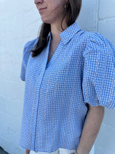 Load image into Gallery viewer, Floral Plaid Blouse Top
