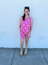 Load image into Gallery viewer, Pink Sleeveless Embroidered Top &amp; Shorts Set

