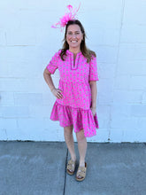 Load image into Gallery viewer, Fuchsia Deco Lilies Adelyn Dress
