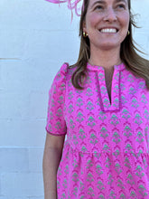 Load image into Gallery viewer, Fuchsia Deco Lilies Adelyn Dress
