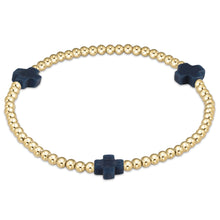Load image into Gallery viewer, extends Signature Color Cross Gold Pattern 3mm Bead Bracelet
