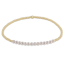 Load image into Gallery viewer, Classic Gold Bliss Bead Bracelet - Pearl
