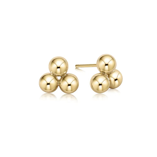 Classic Cluster 6mm Stud - Gold