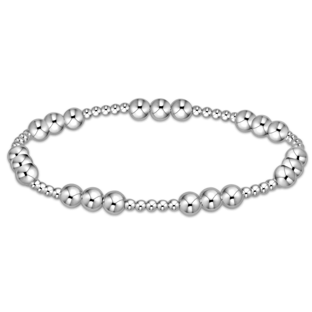 Classic Joy Pattern Bead Bracelet - Sterling Silver