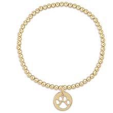 Load image into Gallery viewer, enewton Extends - Classic 3mm Bead Paw Print Disc Bracelet - Gold
