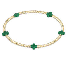 Load image into Gallery viewer, Signature Color Cross Gold Pattern 2mm Bead Bracelet - Small
