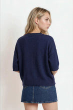 Load image into Gallery viewer, Exposed Seam Drop Shoulder Short Sleeve Pullover
