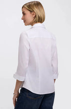Load image into Gallery viewer, Taylor White 3/4 Button Up Top
