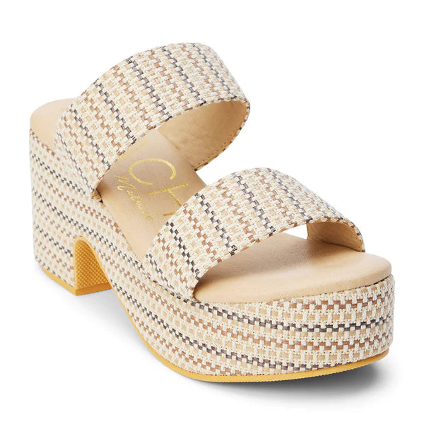 Ocean Avenue Raffia Platform Sandals