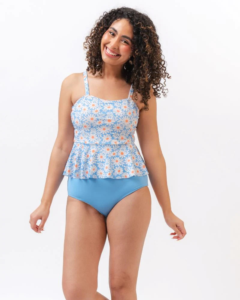 Peri Daisy Peplum Swim Top