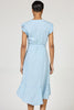 Anahi Wrap Dress - Carolina Blue