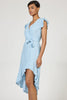 Anahi Wrap Dress - Carolina Blue