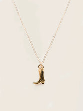 Load image into Gallery viewer, Rodeo Cowboy Boot Pendant Necklace - ABLE
