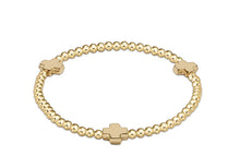 Load image into Gallery viewer, Signature Cross Pattern Bead Bracelet - Gold
