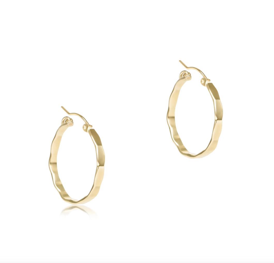 Scalloped Round Gold 1.25