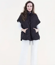Load image into Gallery viewer, Boxy Funnel Neck Diamond Puffer Vest
