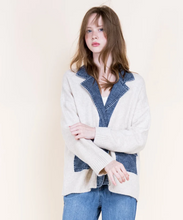 Load image into Gallery viewer, Soho Denim Trim Boyfriend Cardigan
