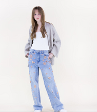 Load image into Gallery viewer, Heather Slanted Pockets Boyfriend Cardigan
