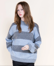 Load image into Gallery viewer, Wide Breton Stripes Weekend Pullover Sweater
