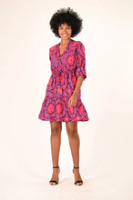 Load image into Gallery viewer, Marta Pink Farm Mini Dress
