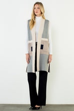 Load image into Gallery viewer, Sleeveless Colorblocked Cardigan
