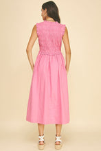 Load image into Gallery viewer, Candy Pink Front Tie Detailed Midi Dress
