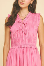 Load image into Gallery viewer, Candy Pink Front Tie Detailed Midi Dress
