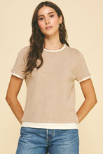Load image into Gallery viewer, Taupe Double Layered Knit Top
